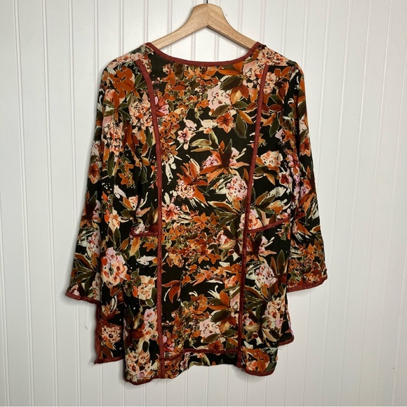Soft Surroundings Bernadette Floral Open Front Cardigan XS - Picture 4 of 5